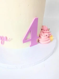 Acrylic Personalised Age Cake Charm - Picture 1 of 2
