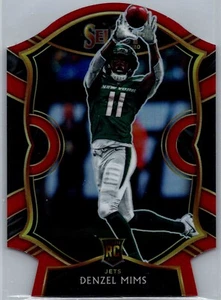 2021 Panini Select #63 Denzel Mims Red Die-Cut Prizm RC Concourse New York Jets - Picture 1 of 2