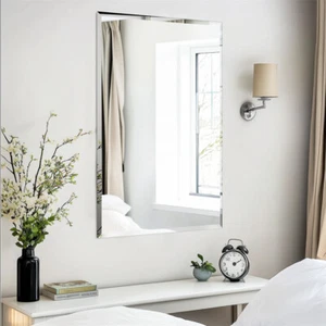 Frameless Decorative Wall Mirror HD sliver Mirrors Hangs Horizontally/Vertically - Picture 1 of 16