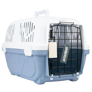 Hard PET CARRIER Dog Cat Animal Travel Crate Portable Metal Door Kitten Box