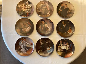 9er Set Rockwell Heritage Collection Teller, Erstausgabe (Edwin M. Knowles) - Bild 1 von 5