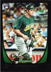 2011 Bowman Draft #46 Anthony Recker RC Oakland Athletics