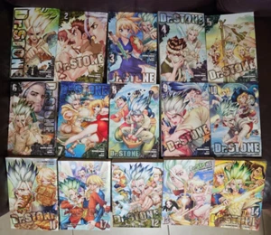 Dr. Stone English Manga Bundle Volumes 1 - 14 & 17 by Riichiro Inagaki - Viz - Picture 1 of 2
