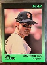 1989  WILL CLARK Star Co GLOSSY Set Green Limited to  250 Sets Printed  F6020303