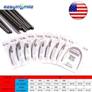 10PK Dental Orthodontic Arch Wires NITI/stainless Rectangular Ortho arch14/16/18 - Picture 1 of 29