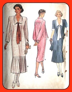 Misses Pullover DRESS Mid-Calf Vogue 9158 Vtg 1970's Sewing Pattern - Picture 1 of 4