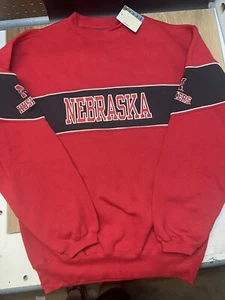 Vintage Nebraska sweater Red Medium embroidered logo Cadre Athletic NWTs - Picture 1 of 9