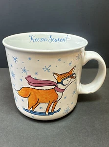 Prima design Freezin Season! Fox with Googles on Skis Large Coffee Cup Mug - Picture 1 of 9