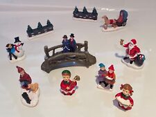 Mini Village People Christmas Scene Resin Miniature Xmas Character Figures