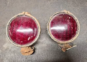 Vintage YANKEE Car Truck Taillights Red Lens - Picture 1 of 9