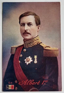 C 1910 PC PORTRAIT KÖNIG ALBERT I BELGIEN HAUS SACHSEN-COBURG EUGENE PIROU FOTO - Bild 1 von 2