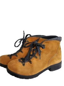 Clarks senfgelbe Leder wasserabweisende Wanderschuhe Faralyn Alpha Größe 7 - Bild 1 von 9