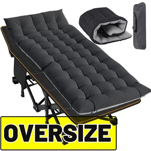 Campingbett 200kg Campingliege klappbar Feldbett Liege Gästebett Reise +Matratze - Bild 1 von 38