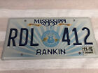 Mississippi License Plate RDL 412 Rankin Co 2016 Miss Blues License Plate WoW
