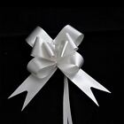 Silver Pull Bows Ribbons 30mm Wedding Florist Gifts Car Xmas Party Decoration 40