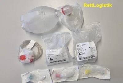 Ambu Spur 2 II Beatmungsbeutel Set mit Masken Gr. S, M, L, & Guedeltuben 2/3/4