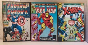 SET BESTEHEND AUS 3 Marvel Comics Holz Wandschild Plakette 19x13" Iron Man, X-Men, Captain A - Bild 1 von 5