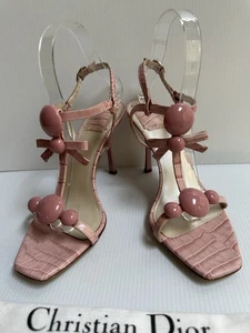 SANDALIAS DE COLECCIÓN Y2K CHR.DIOR POR JOHN GALLIANO COCODRILO CORREA EN T LAZO TALLA 38 - Imagen 1 de 24
