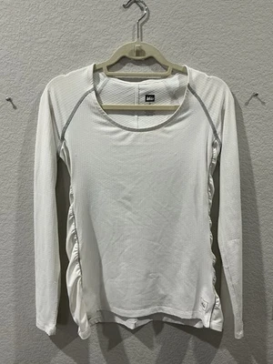 Camiseta REI Co-op Fleet manga larga para mujer pequeña blanca manga larga Foto 1 de 4