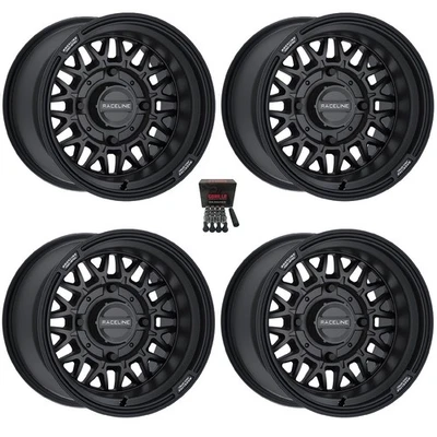 Raceline Omega 15x10 Wide Wheels Satin Black Polaris RZR Turbo S /RS1(4) - Image 1 of 3