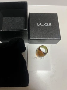 Lalique Kristall Cabochon Ring Schmuck Mode Accessoires elegant braun E885 - Bild 1 von 5