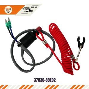 37830-89E02 Para Suzuki Fueraborda 9.9 15 CV Interruptor De Emergencia Lanyard Gancho - Imagen 1 de 9