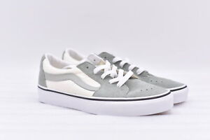 Women's Vans Sk8-Low 2-Tone Suede Lace Up Skate Shoes grey & Off White, Size 7.5