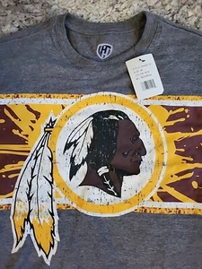 Neu Medium Hands High graues WASHINGTON REDSKINS T-Shirt, neu mit Etikett - Bild 1 von 4