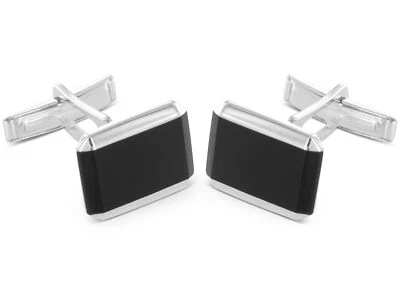 Gemelli Brooker Onice Argento Rettangolare - Immagine 1 di 2