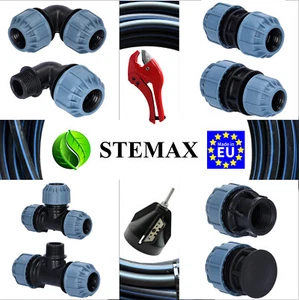 PP Fitting Klemmverbinder 20 25 32mm Verschraubung PE Rohr Winkel Kupplung T- L- - Bild 1 von 35