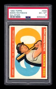 1960 Topps #558 Mathews All Star PSA 6 EX-MT - Picture 1 of 2