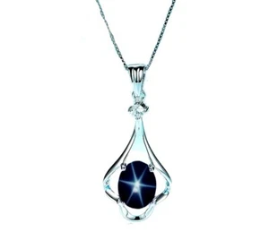 6 Ray Star Ruby Pendant Ruby Necklace 925 Silver Jewelry Pendant, Christmas gift - Picture 1 of 8