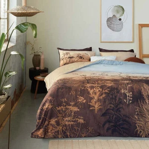 NNEDSZ Bedding House Judy Brown Cotton Quilt Cover Set Queen - Picture 1 of 3
