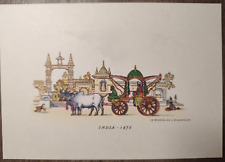RARE ITALY Repubblica dei ragazzi Le Carrozze INDIA 1875 - 1980 POSTCARD