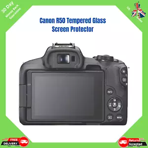 Canon EOS R50 9H Tempered Glass Screen Protector Cover - Picture 1 of 8