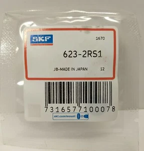 SKF 623 2RS1 Roller Bearing Double Rubber Seal 3x10x3mm New - Picture 1 of 2