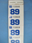 1989 Virginia license plate date sticker new never used