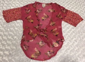 self esteem girls sheer cardigan blouse size S (BIN AS) - Picture 1 of 8