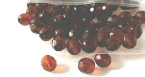 1200 Pcs 4mm Czech Fire Polished Faceted Glass Round Beads   -   MADEIRA TOPAZ - Picture 1 of 2