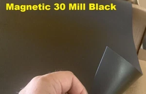 1 ROLL 12" width x 5 FEET 30 Mil. Magnetic Sign Sheet Cars Black Black - Picture 1 of 3