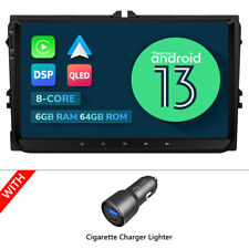Produktbild - 9" VWA12S Autoradio Android 13 8Core 6+64 CarPlay GPS NAVI RDS Für VW Skoda Seat
