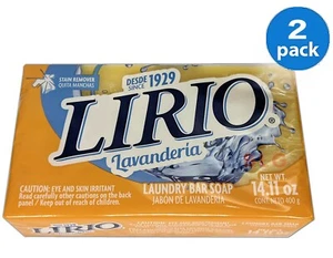 Removedor de manchas barras de jabón de lavandería LIRIO productos de limpieza Jabon lavandería 2 barras - Imagen 1 de 2