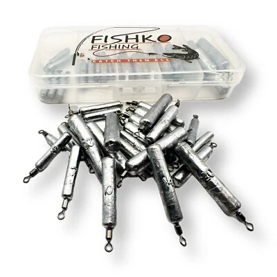 25 Stück Free Rig Blei Set Box 5-20g Drop Shot Stabblei Barsch Raubfisch Angeln - Bild 1 von 4