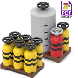 MOC Fuel Gas Tank Wine Barrels Forklift For LEGO Building Blocks Set - Picture 1 of 17