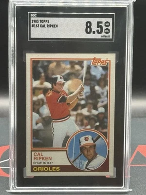 1983 Topps # 163 Cal Ripken Jr 2º Ano Homem de Ferro SGC 8.5 QUASE PERFEITO MT+ - Imagem 1 de 3