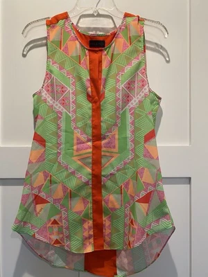 Top de mujer HALE BOB (S) naranja verde melocotón multicolor usado sin mangas Foto 1 de 4