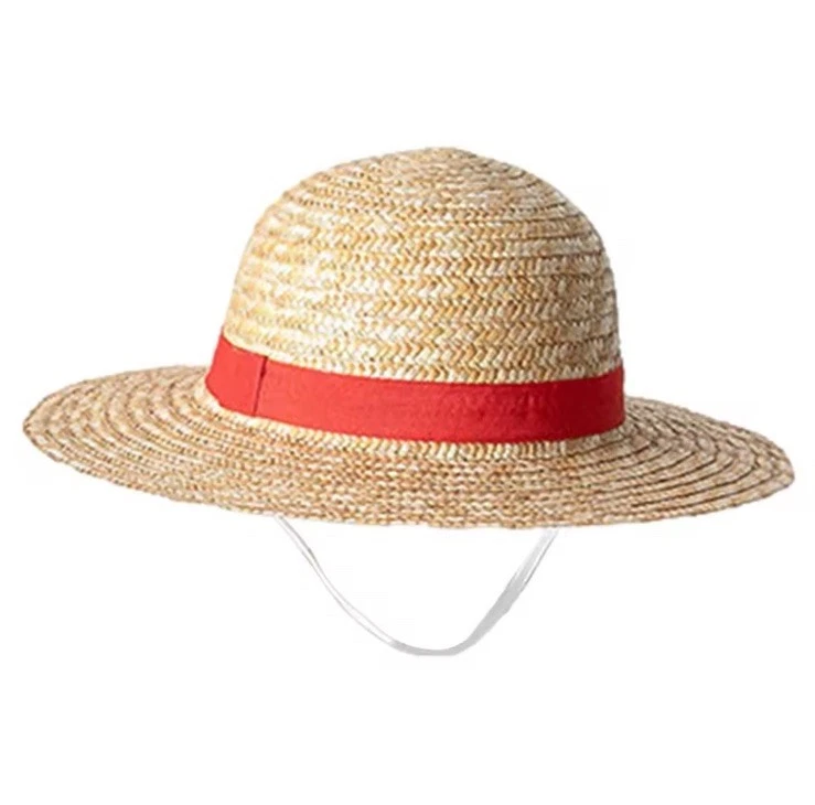 Sombrero de Paja Luffy, Sombrero de Paja Cosplay para Fiesta de Disfraces de Halloween, Pajitas Amarillas Foto 1 de 1