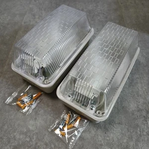 2x BG Outdoor Bulkhead Light 100 Watt Polycarbonate Wall Fitting IP65 - Picture 1 of 8