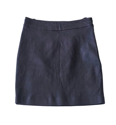 Minifalda de cuero para mujer T by Alexander Wang talla 2 marrón línea A piel de cordero Foto 1 de 4