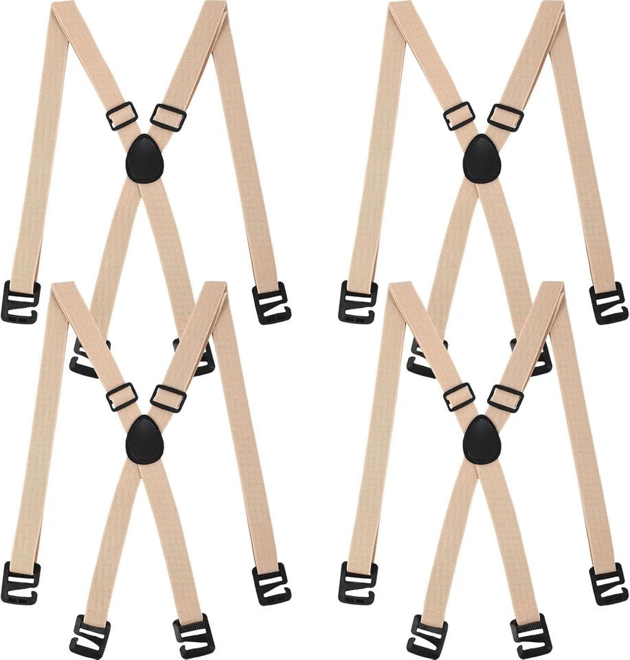 Pack de 4 tirantes ocultos ajustables debajo de la camisa para hombre ropa Foto 1 de 4